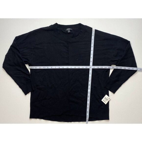 Alfani Pullover Sweater Top Small Black‎ Women's Seam-Front Relaxed NEW - Picture 3 of 5